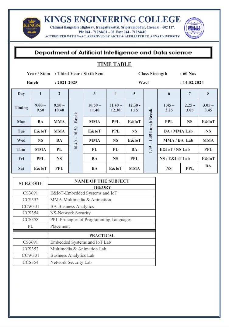 Academic Timetable 2 