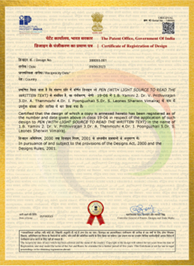 Certificate of appreciation to A.N.Duraivel