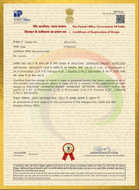 Certificate of appreciation to Madhivadhani D