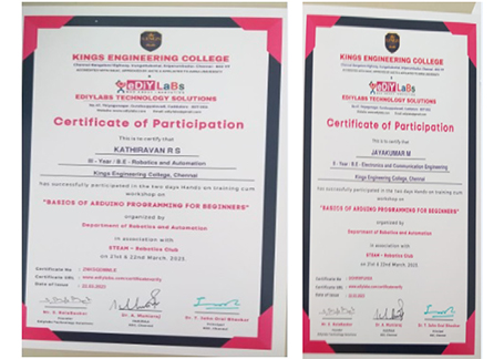 Certificates of participation